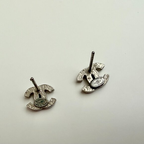 Chanel Crystal CC Studs (Silver) - Picture 6 of 9